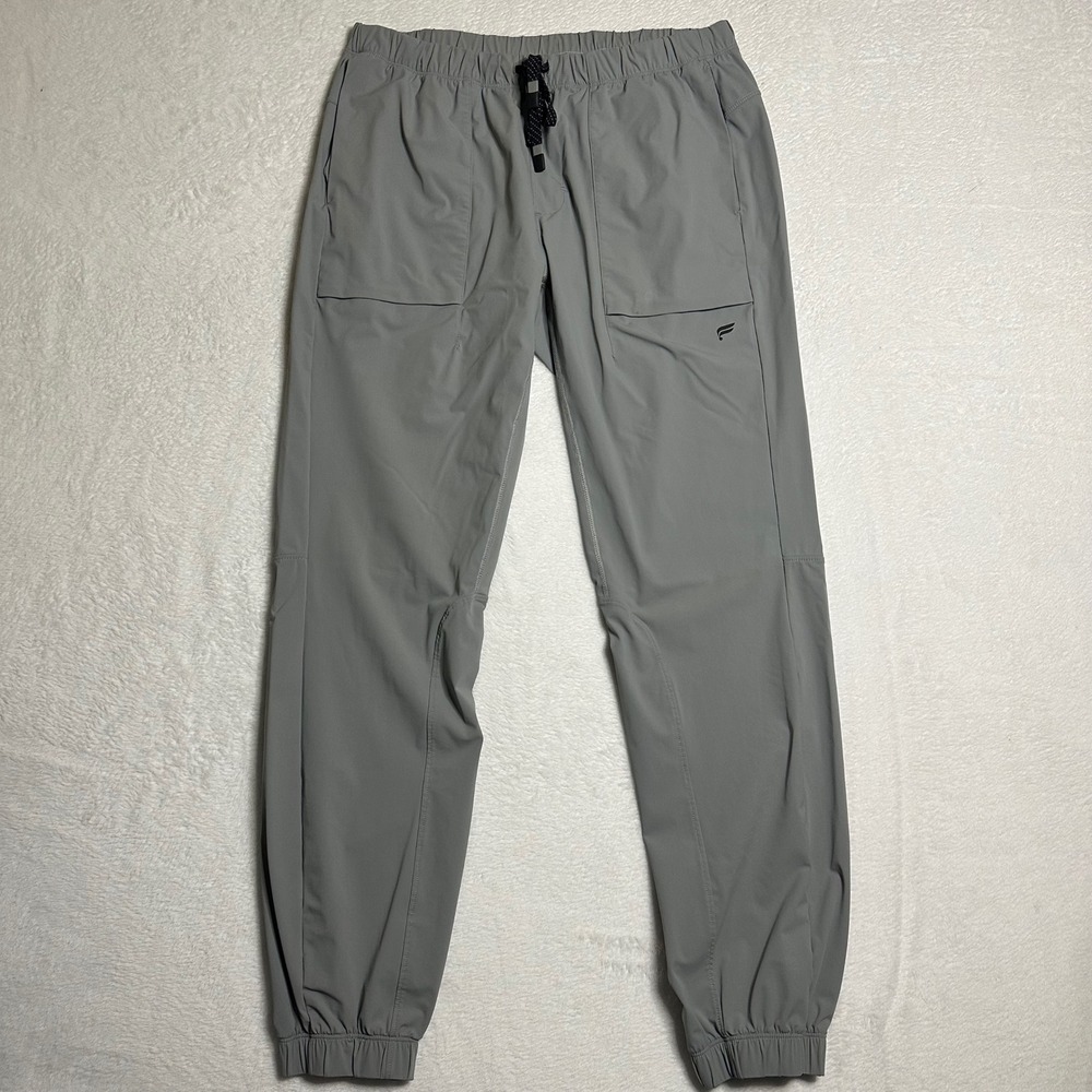 Fabletics The One Jogger Mens L Shadow Grey Track Pants Quick-Dry Athletic Gym